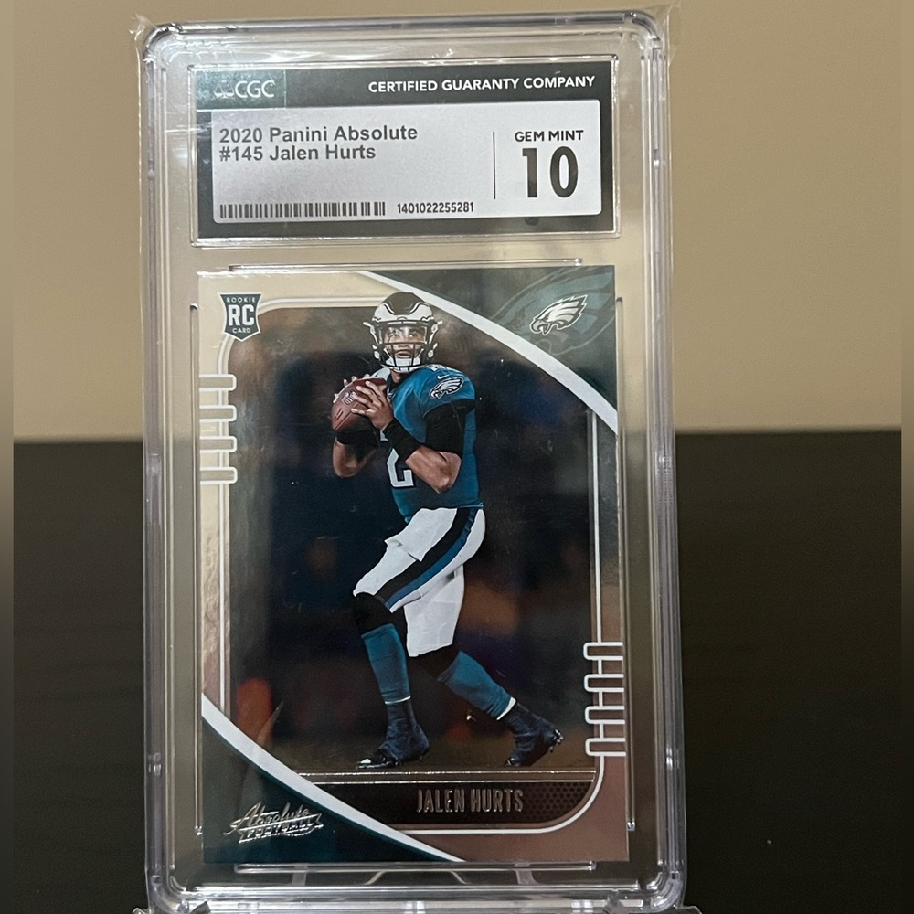 Jalen Hurts 2020 Panini Absolute CGC 10 Graded NFL Rookie Card 🔥🏈 QB RC Eagles